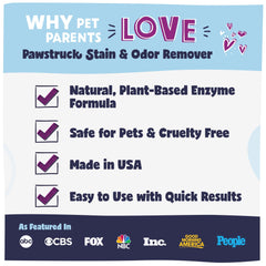 Pawstruck nettoie taches et odeurs sur canapé et mobilier grâce à l’action enzymatique.