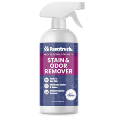 Pawstruck nettoyant enzymatique professionnel en bouteille 32 oz, élimine taches et odeurs efficacement.