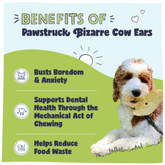 Pawstruck – Oreilles vache digestes sans cuir : friandise facile à digérer