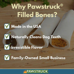 Pawstruck os remplis fromage et bacon, 3 pouces, goût savoureux et stimulant