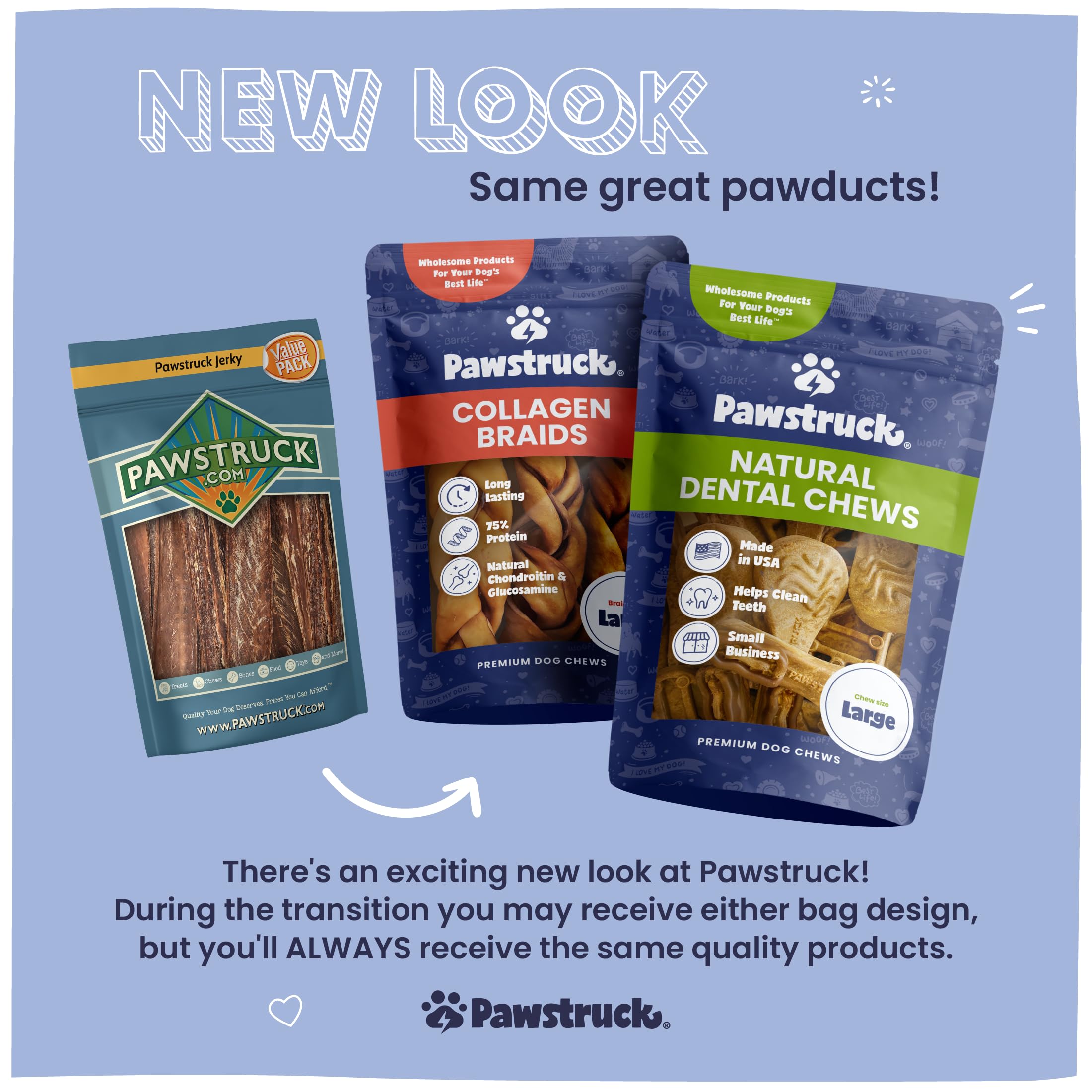 Friandise Pawstruck sans additifs, rotule boeuf naturelle.