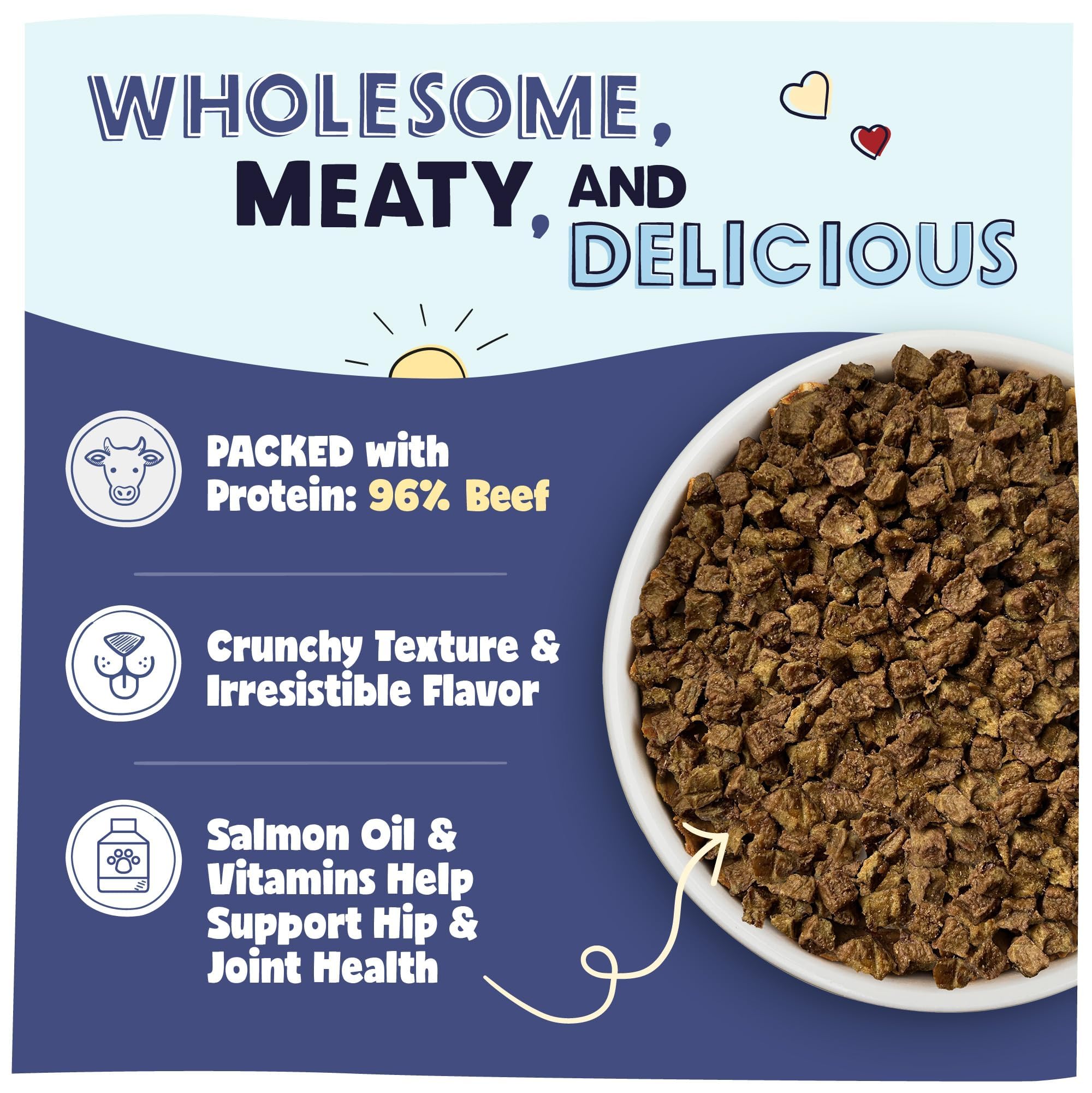 Pawstruck recette sans-grains avec texture croquante appréciée des chiens.