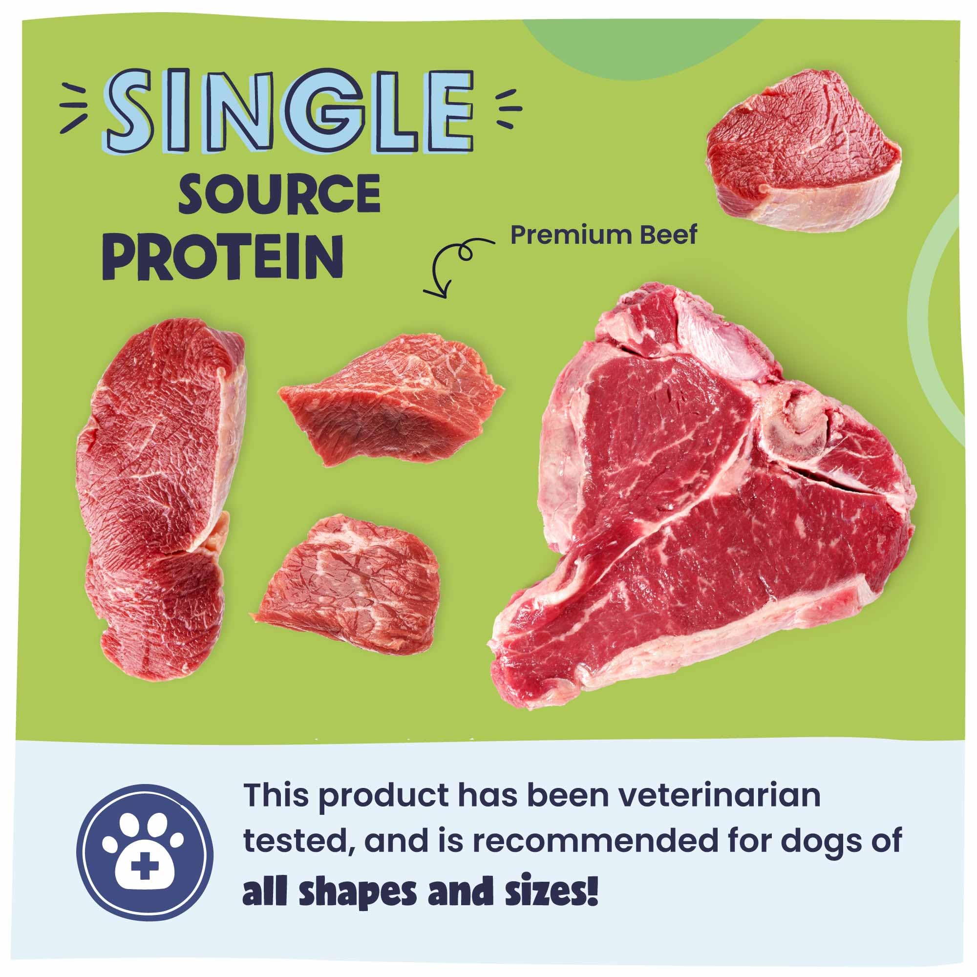 Pawstruck Topper boeuf – huile de saumon et nutriments pour articulations.