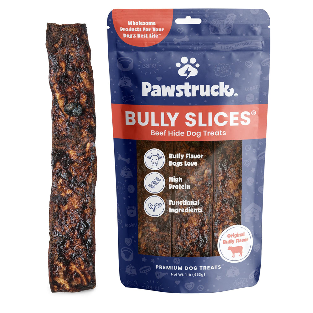 Pawstruck tranches peau boeuf riches en protéines pour chiens.