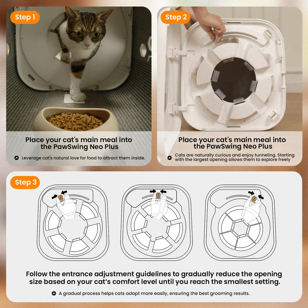 PawSwing design allongé, adapté aux grands chats et foyers multi-pattes.