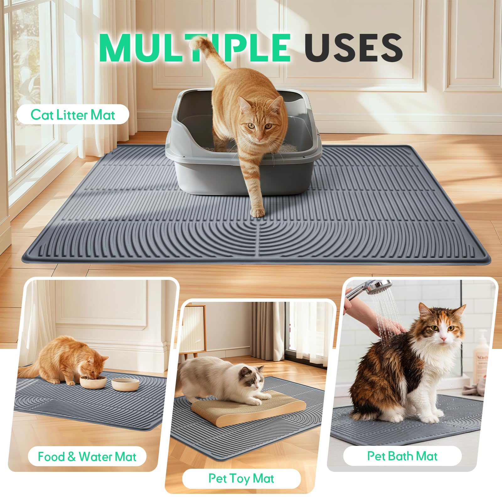 Pawtasy Tapis Anti-Dérapant: adhérence fiable sur sols lisses.