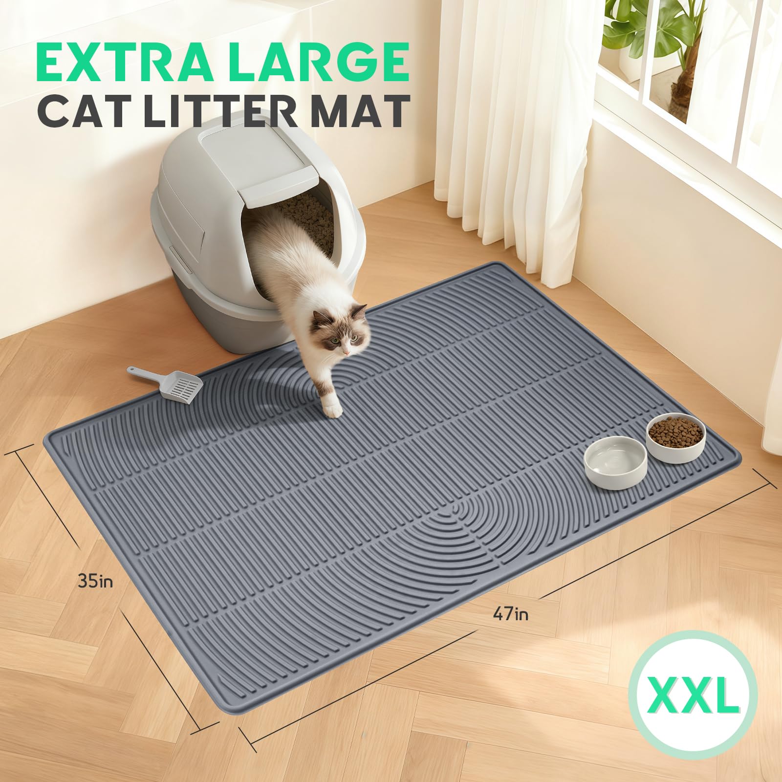 Pawtasy Tapis Multifonction: peut servir de tapis repas ou de nettoyage.