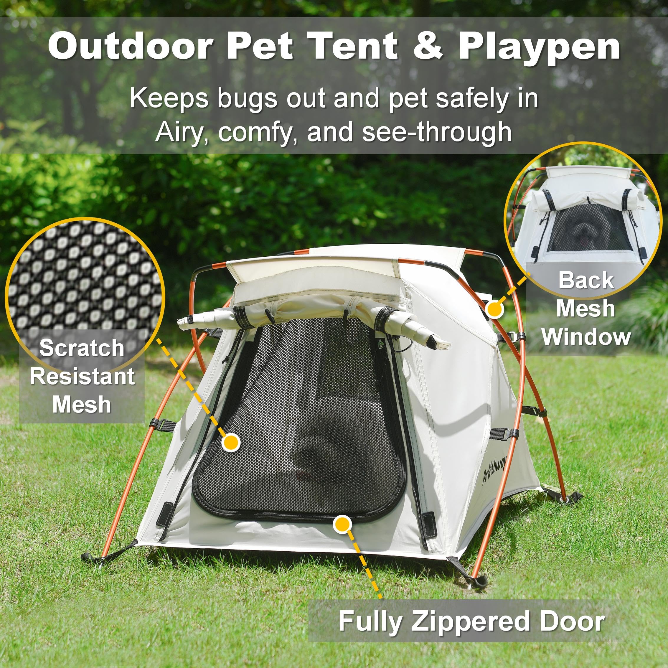Pawthway Tente chien-chat intérieur-matelas, confort contre le sol.