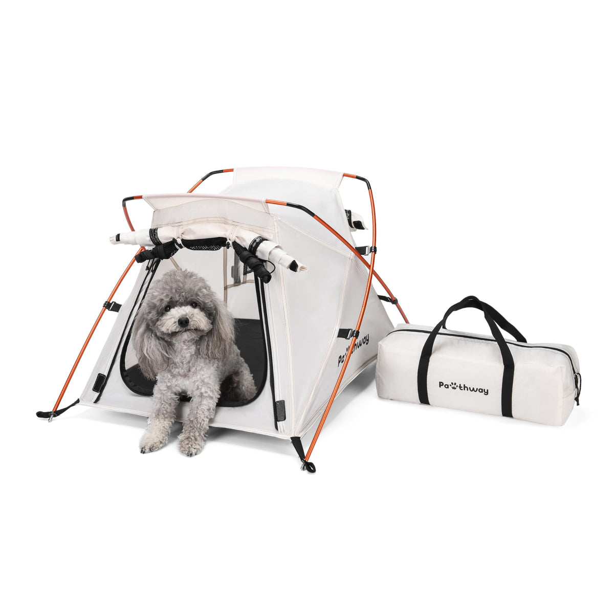 Pawthway Tente chien-chat avec porte maillage, refuge léger et ventilé.