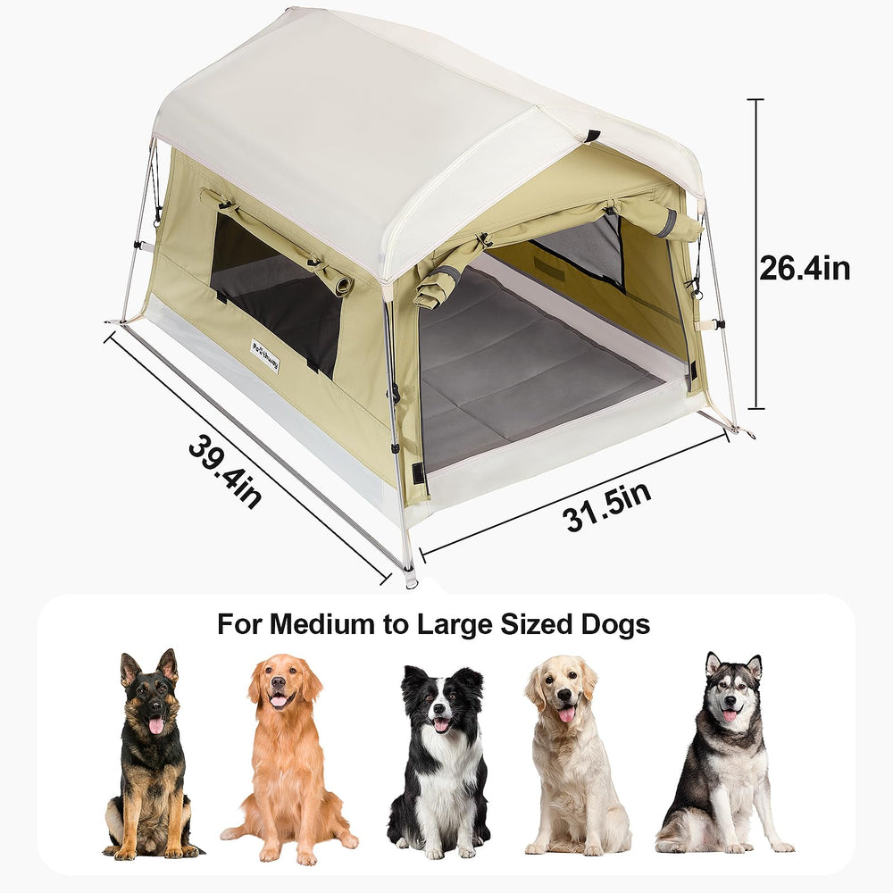 Pawthway Tente Chien en coton, pliable et légère pour voyager facilement.