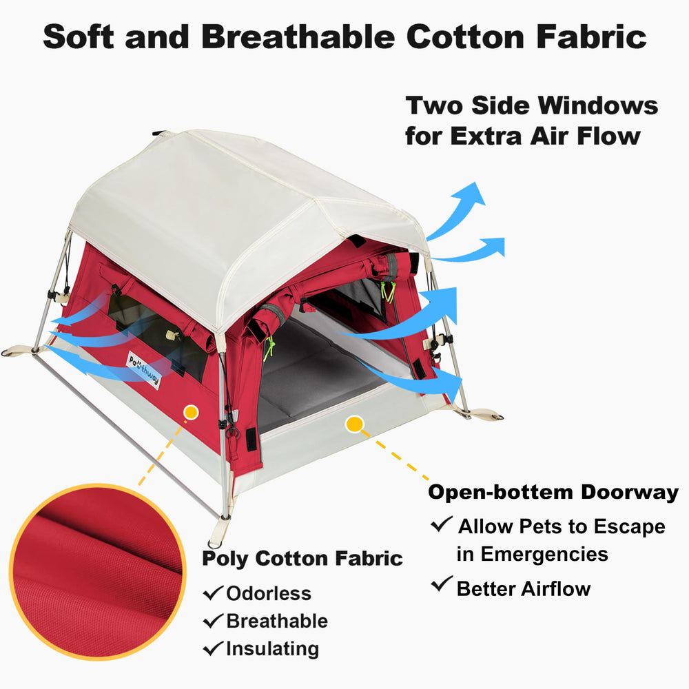 Pawthway Tente chien pliable et retractable facilite rangement.