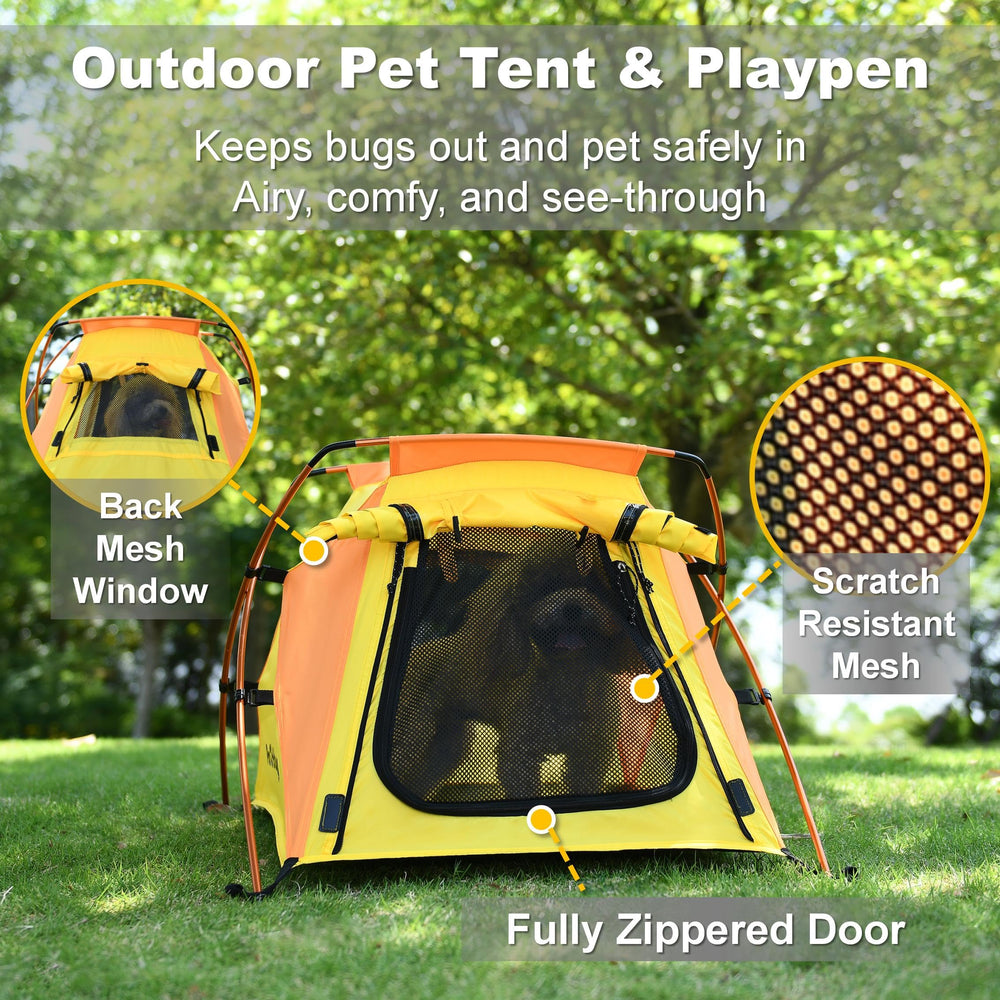 Pawthway Tente-chien-porte-maille-zippee: accès sécurisé et ventilation