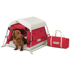 Pawthway Tente chien, tissu coton, espace frais et confortable pour l'extérieur.