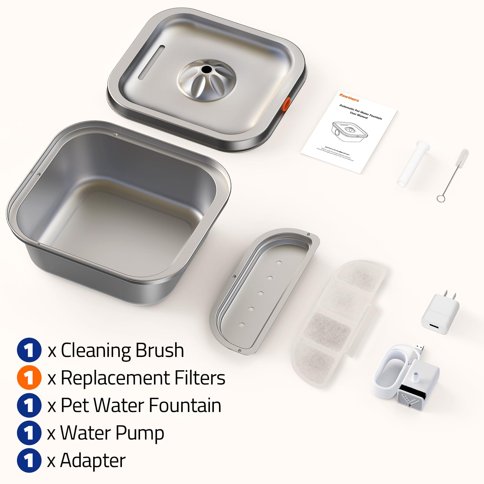 Pawtners entretien facile – lave-vaisselle compatible.