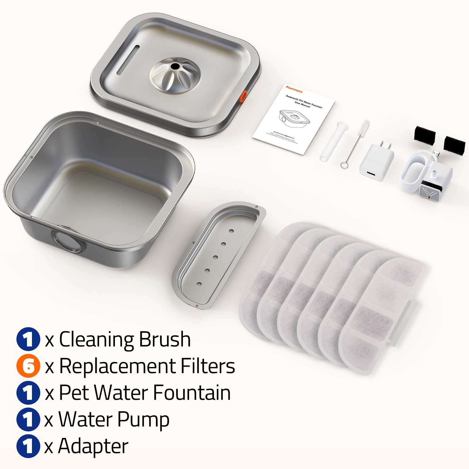 Pawtners utilisation quotidienne – fontaine adaptée à l'intérieur.