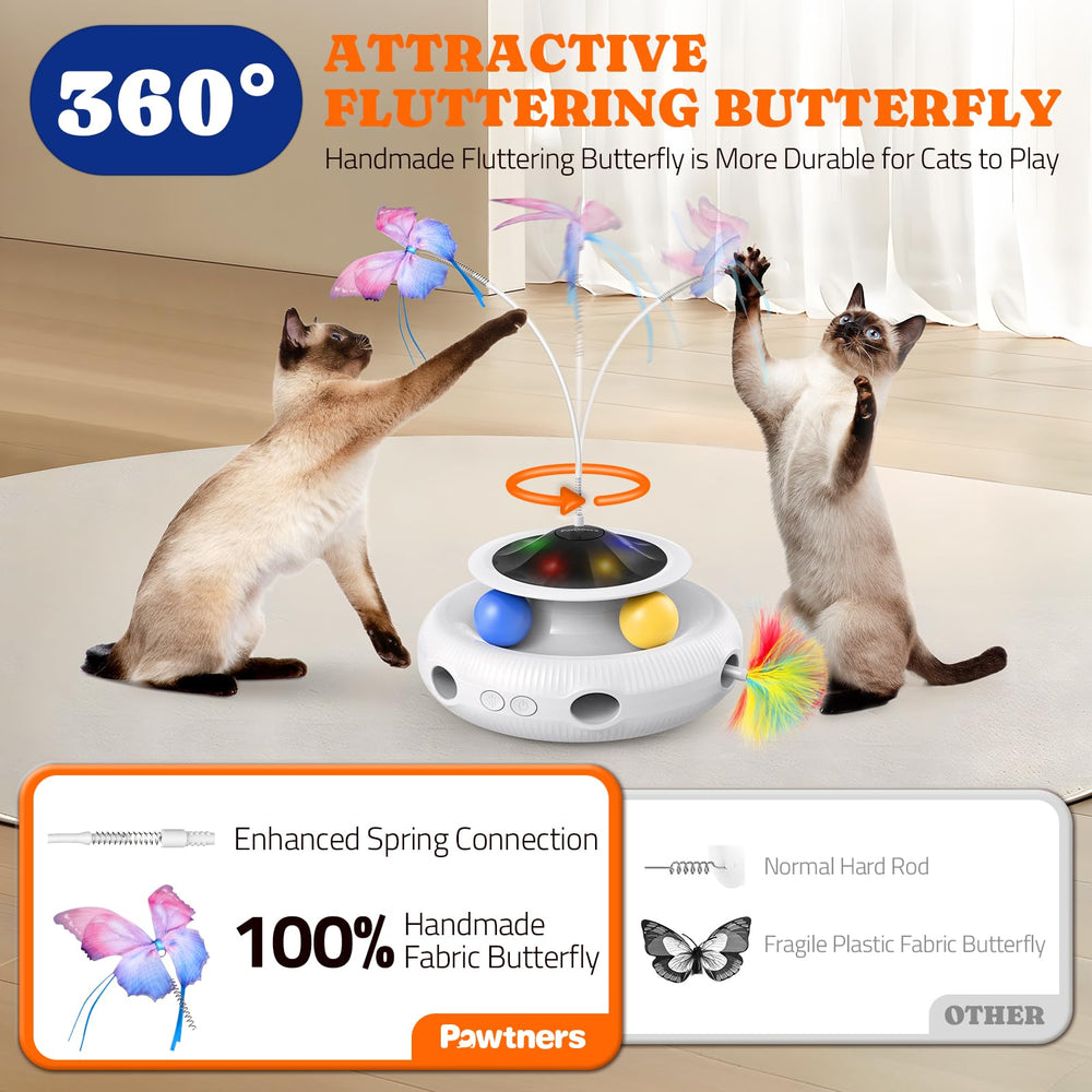 Pawtners : plume aléatoire pour améliorer les réflexes du chat.