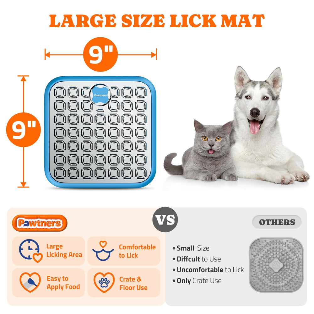 Pawtners lot de 2 tapis friandises en inox, pratique et économique.