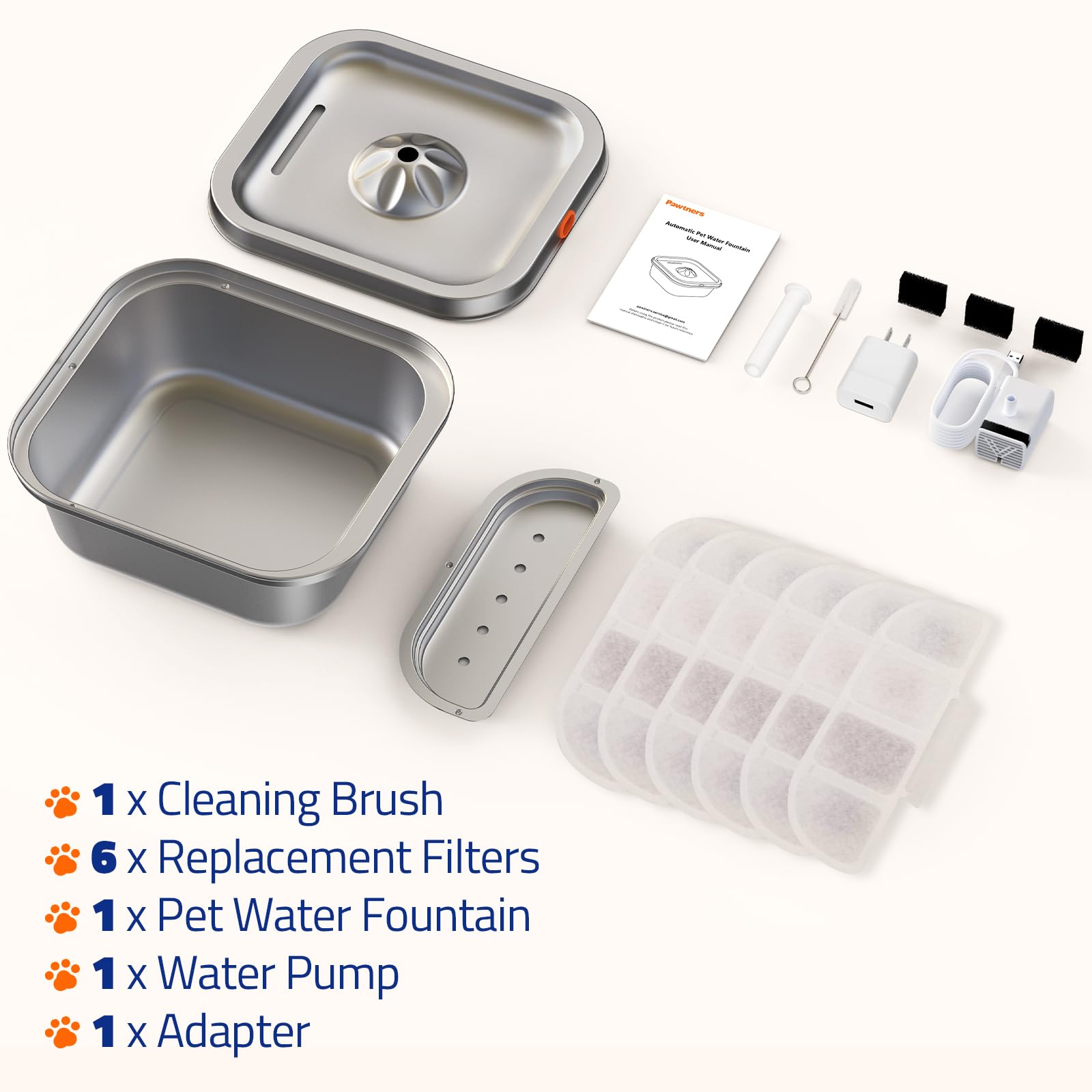 Nettoyage facile lave-vaisselle avec acier 304 Pawtners.