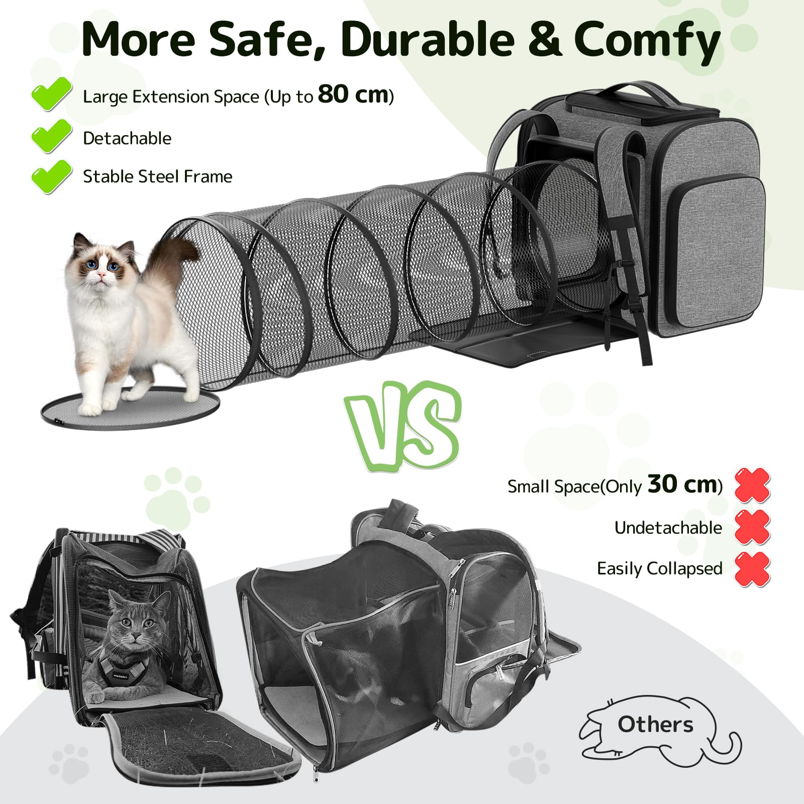 Pawtners sac-chat fenetres mesh 4 cotes ventilation optimise