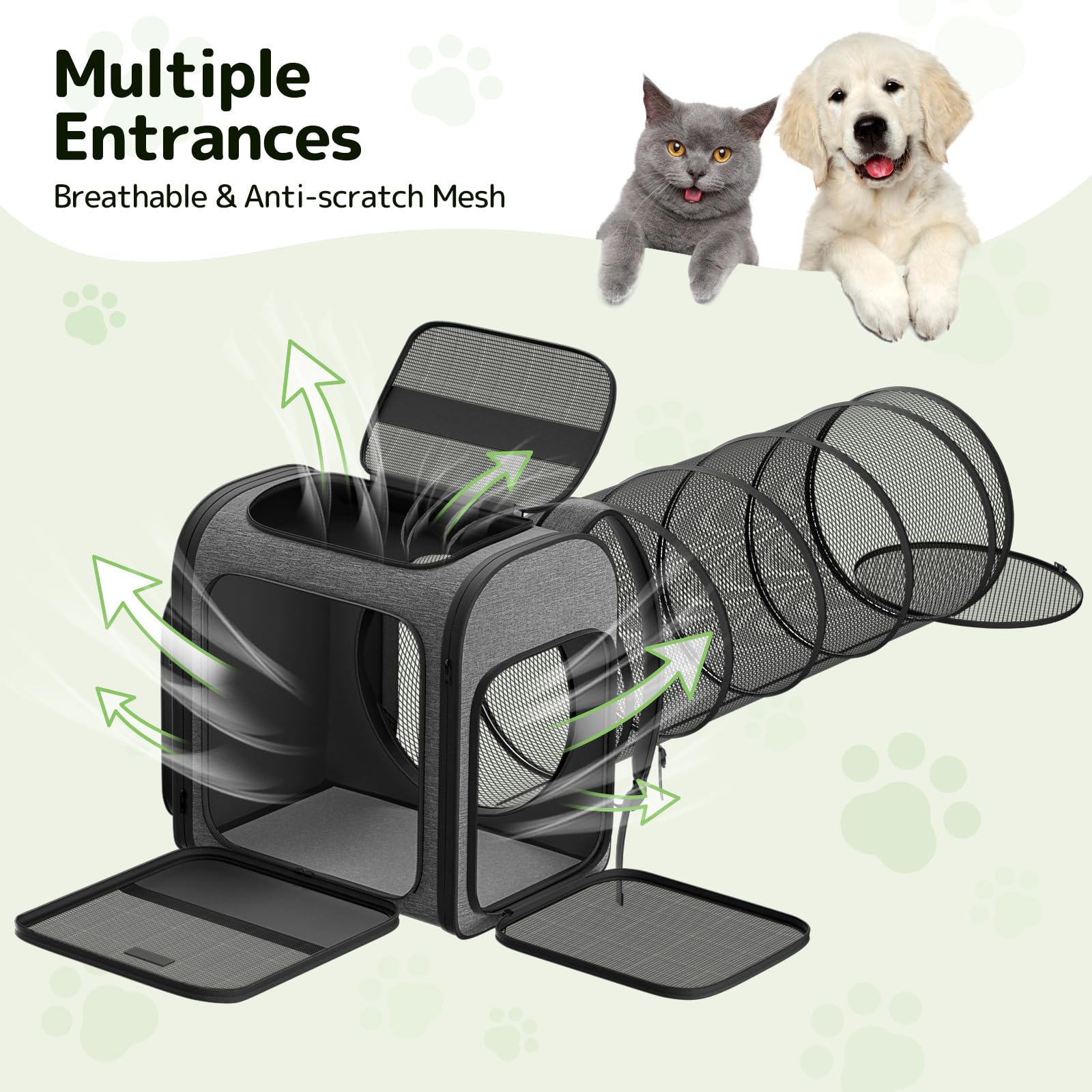 Pawtners sac-chat structure en fer robuste antichoc