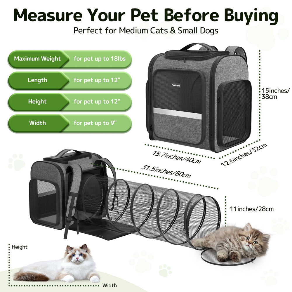 Pawtners sac-dos-chat bretelles rembourrees ergonomiques