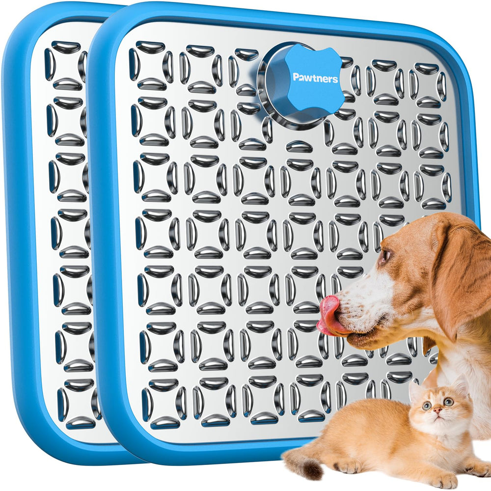 Pawtners tapis friandises en inox, durable et facile à nettoyer.