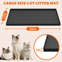 Tapis litière Pawtners facile à nettoyer, rinçage rapide.