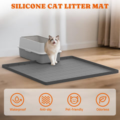 Pawtners tapis silicone durable gris, surface douce et résistante pour les pattes