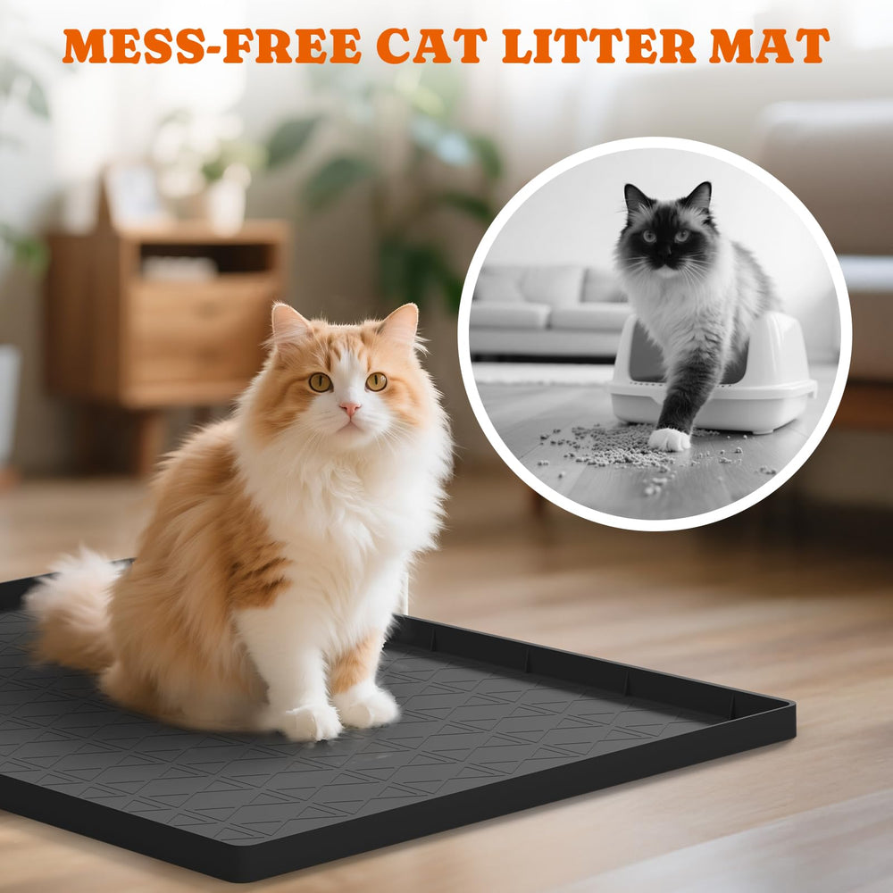 Tapis litière Pawtners silicone premium, durable et doux pour les pattes.