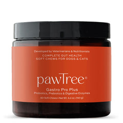 PawTree Gastro Pro Plus en emballage, soutien digestif pour chiens et chats.