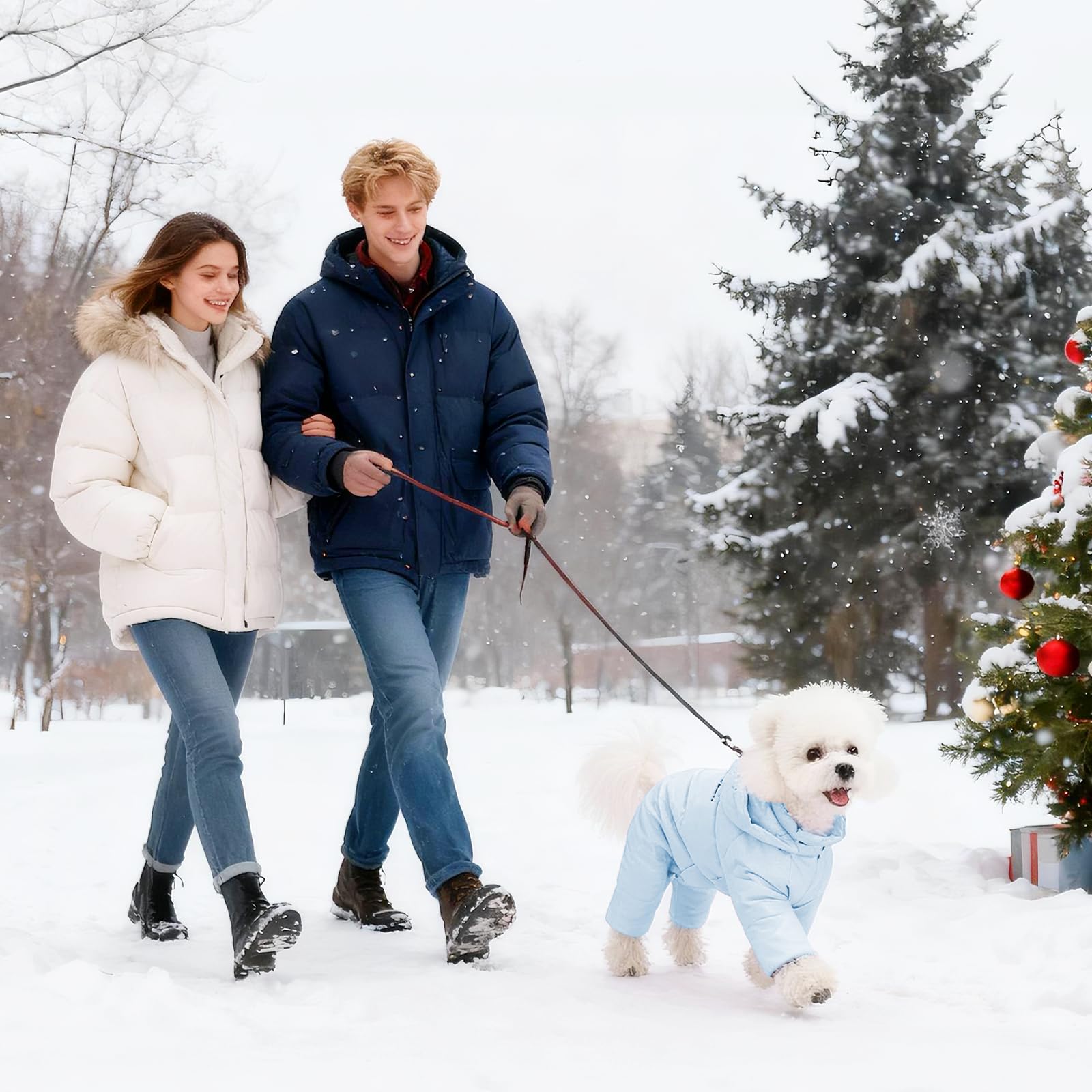 Doudoune PawUnion bleu ciel XXXL pour grand chien, chaleur et confort