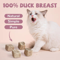 PAWUP bouchée canard lyophilisée, snack protéiné parfaite pour encourager l'entraînement.