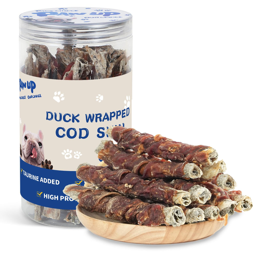 PAWUP Cod Skin bouchées naturelles pour chien et plaisir de mastication.