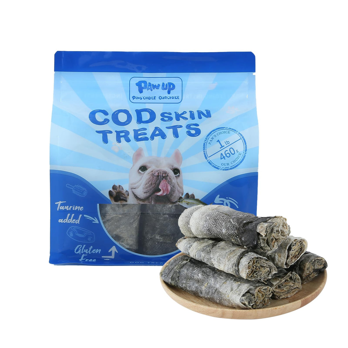 PAWUP Cod Skin: emballage attrayant pour chien, friandise saine