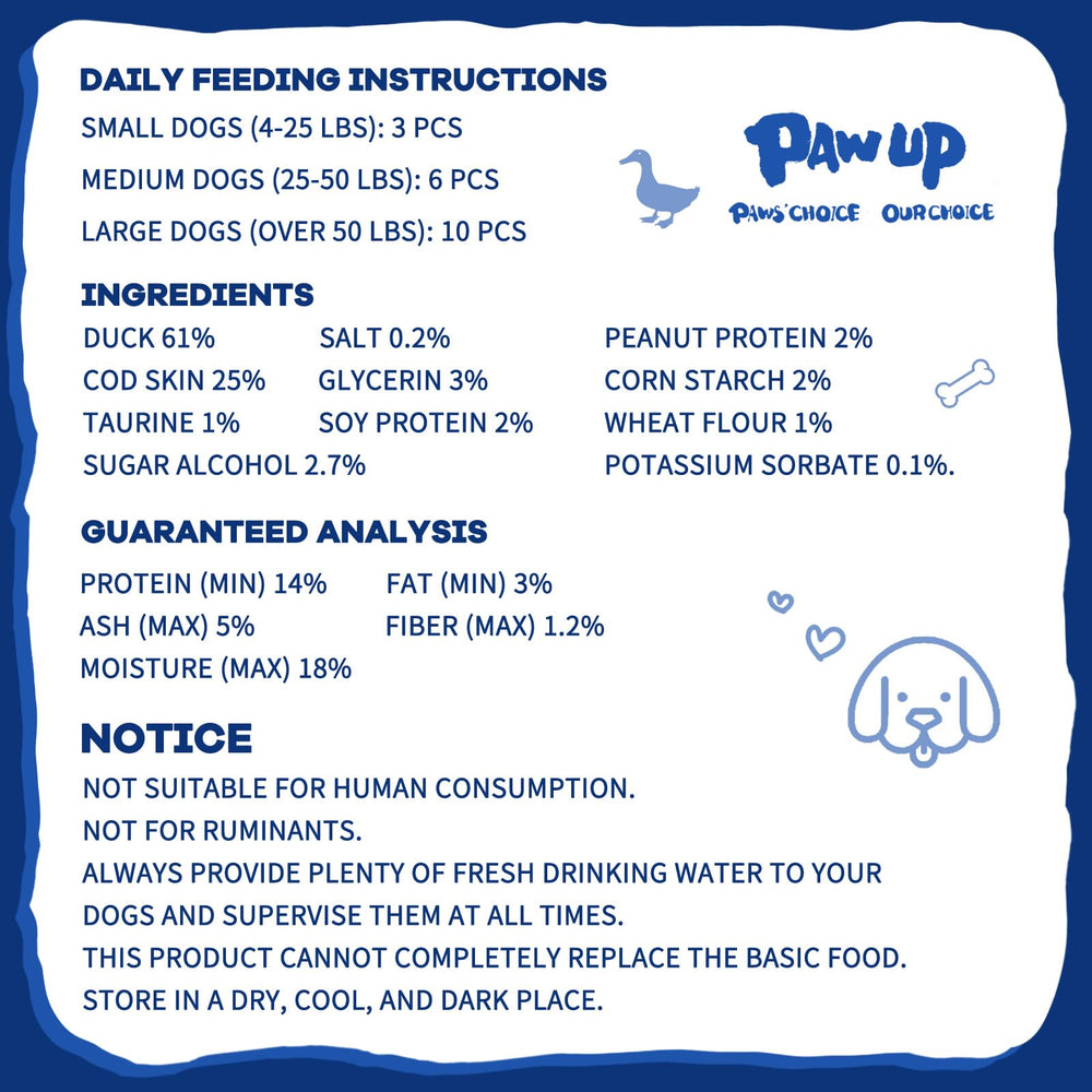 PAWUP Cod Skin utilisation quotidienne idéale pour chien actif.