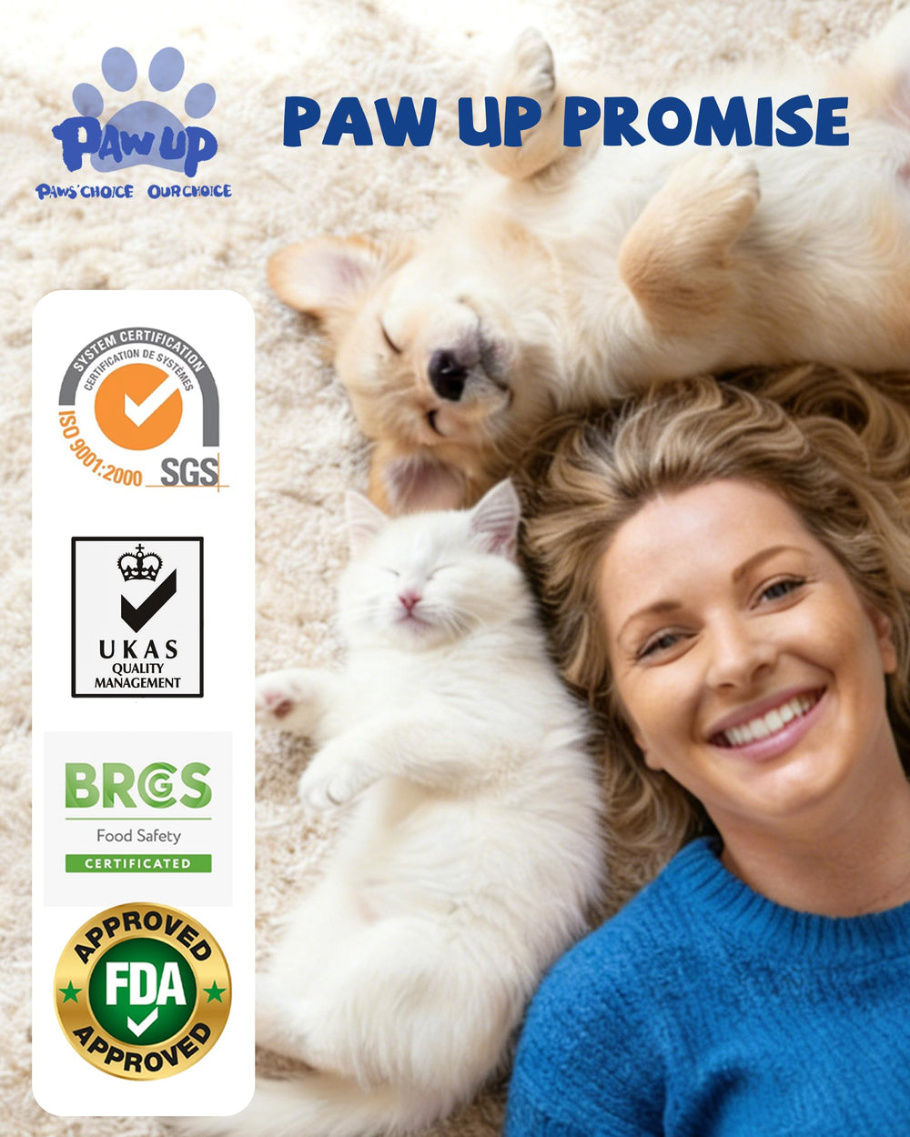 PAWUP fabrication certifiée SGS BRCGS UKAS