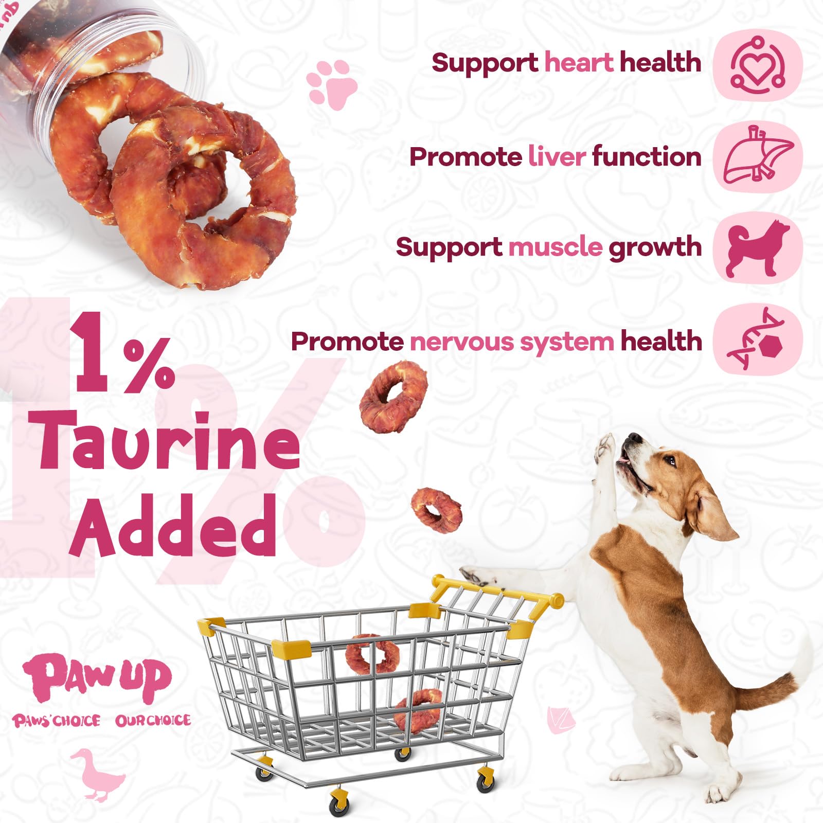 PAWUP friandise rawhide canard – texture naturelle et goût prononcé.