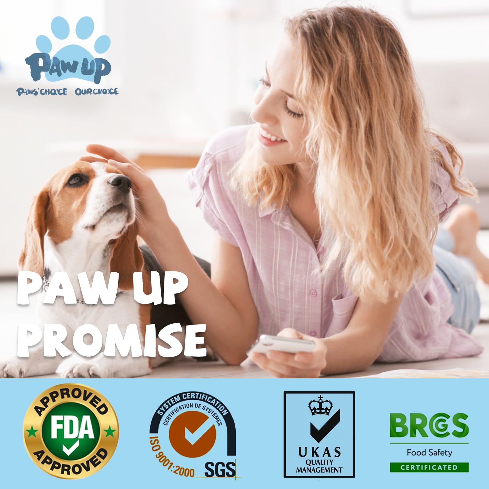 PAWUP ingrédients naturels sans additifs, option sûre pour les chiots.