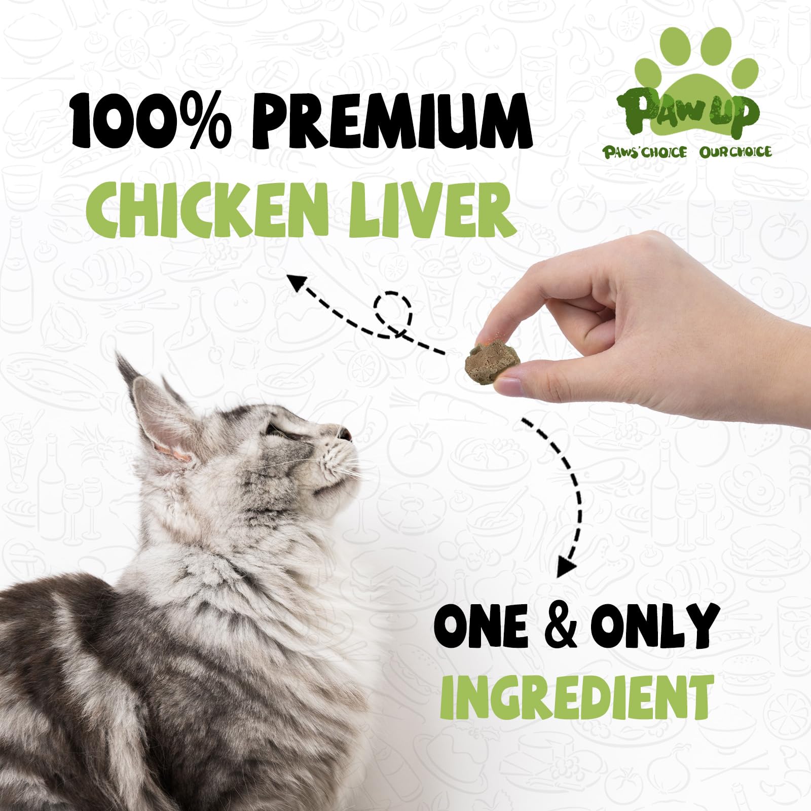 PAWUP morceaux foie poulet lyophilisés — friandise pratique pour l'entraînement.