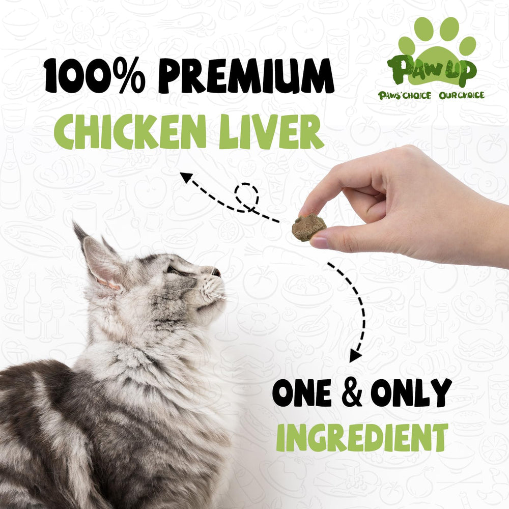 PAWUP morceaux foie poulet lyophilisés — friandise pratique pour l'entraînement.