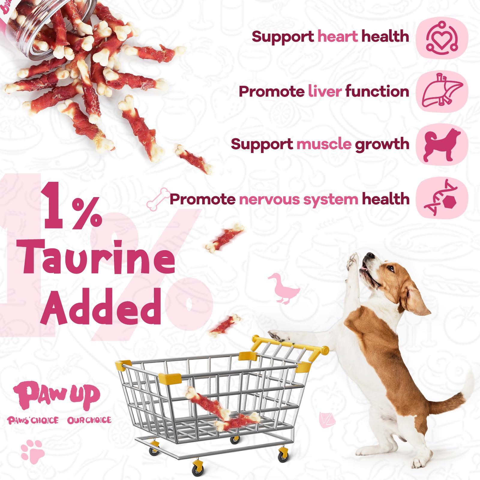 PAWUP os-canard-digestible-coeur-dou: extérieur ferme, centre tendre, digestion facilitée.