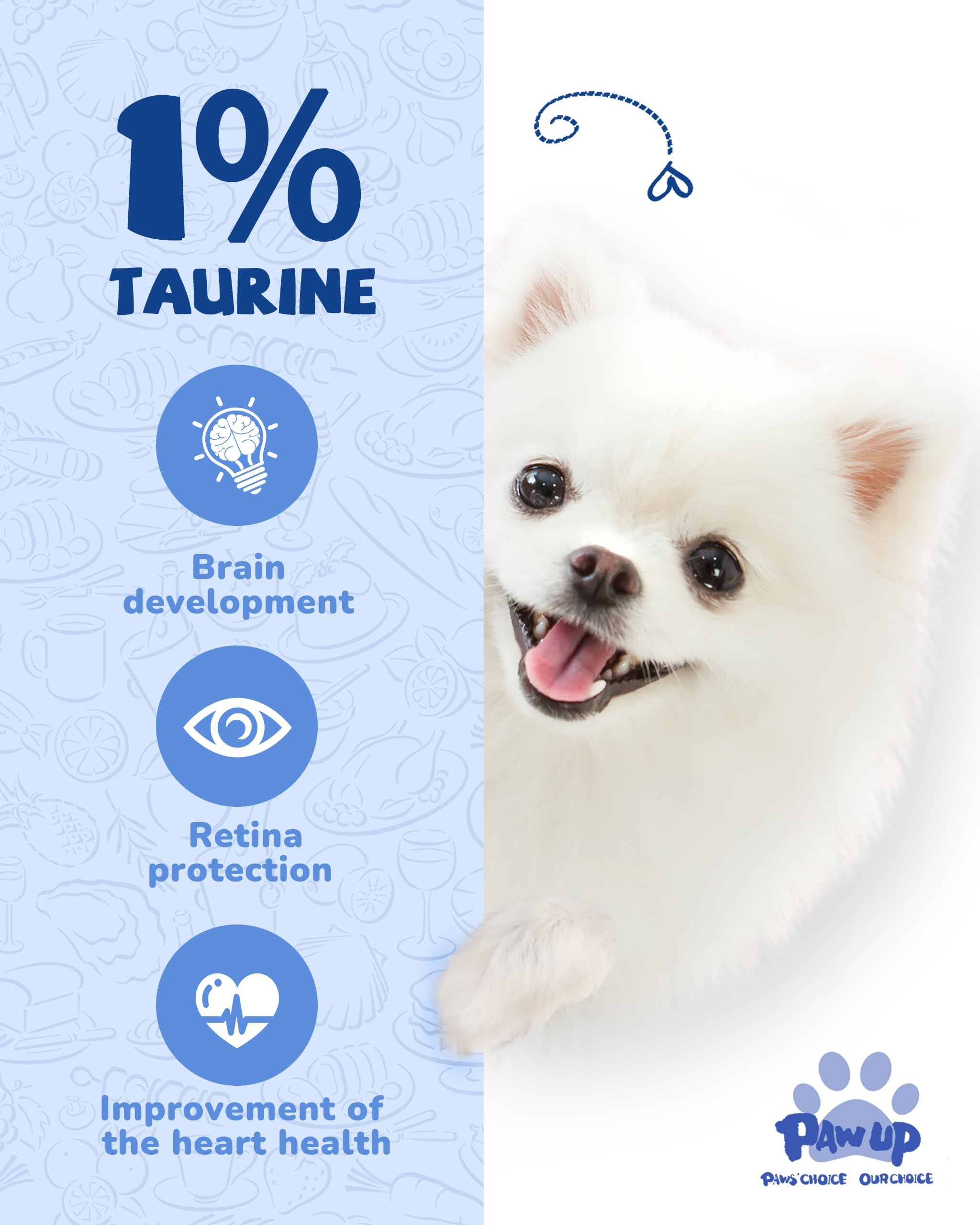 PAWUP taurine ajoutée pour soutien quotidien du chien