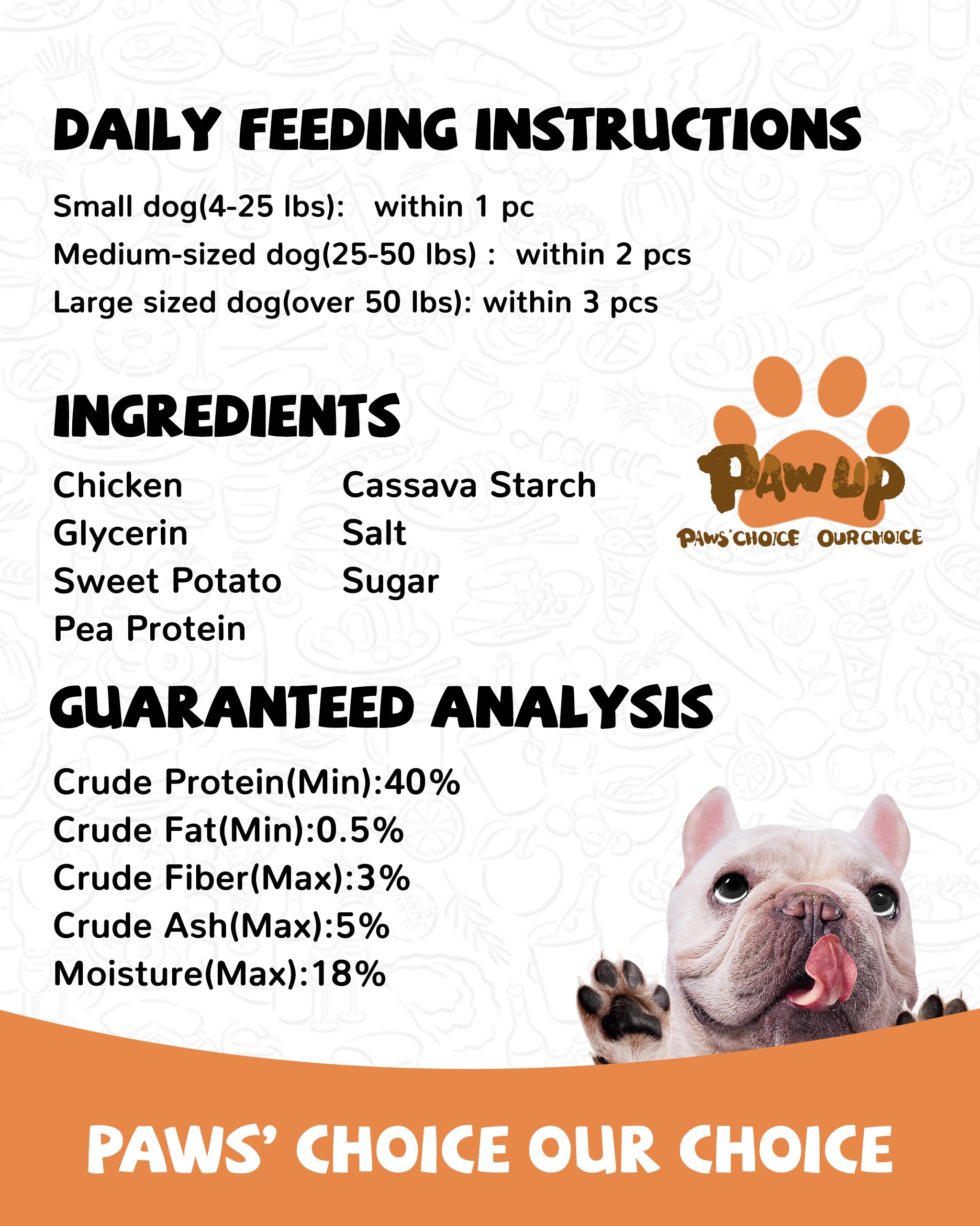 PAWUP usage-facile-pour-tout-taille: parfait comme snack quotidien ou reward.