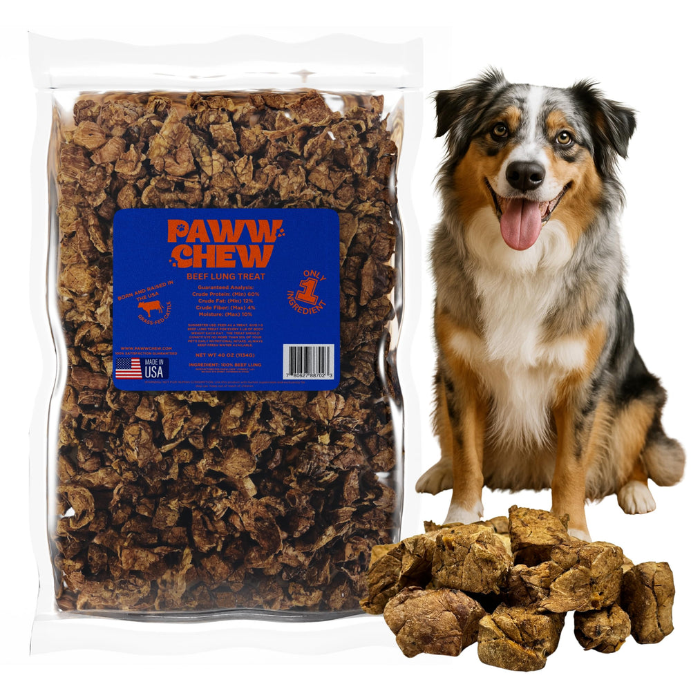 Paww Chew Poumon Boeuf en bouteille, récompense d'entraînement savoureuse et facile à doser.