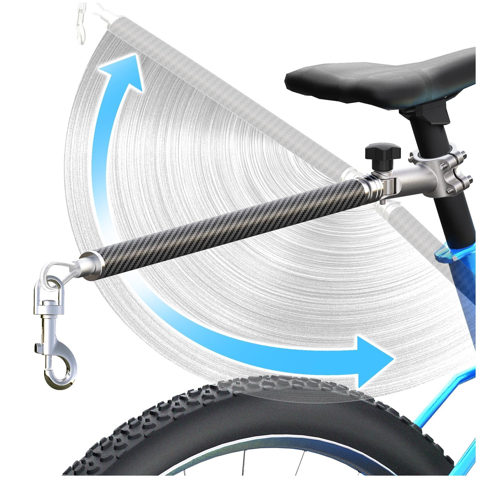 Pawxaw Laisse-Chien Vélo Rotation 180° pour liberté et sécurité.