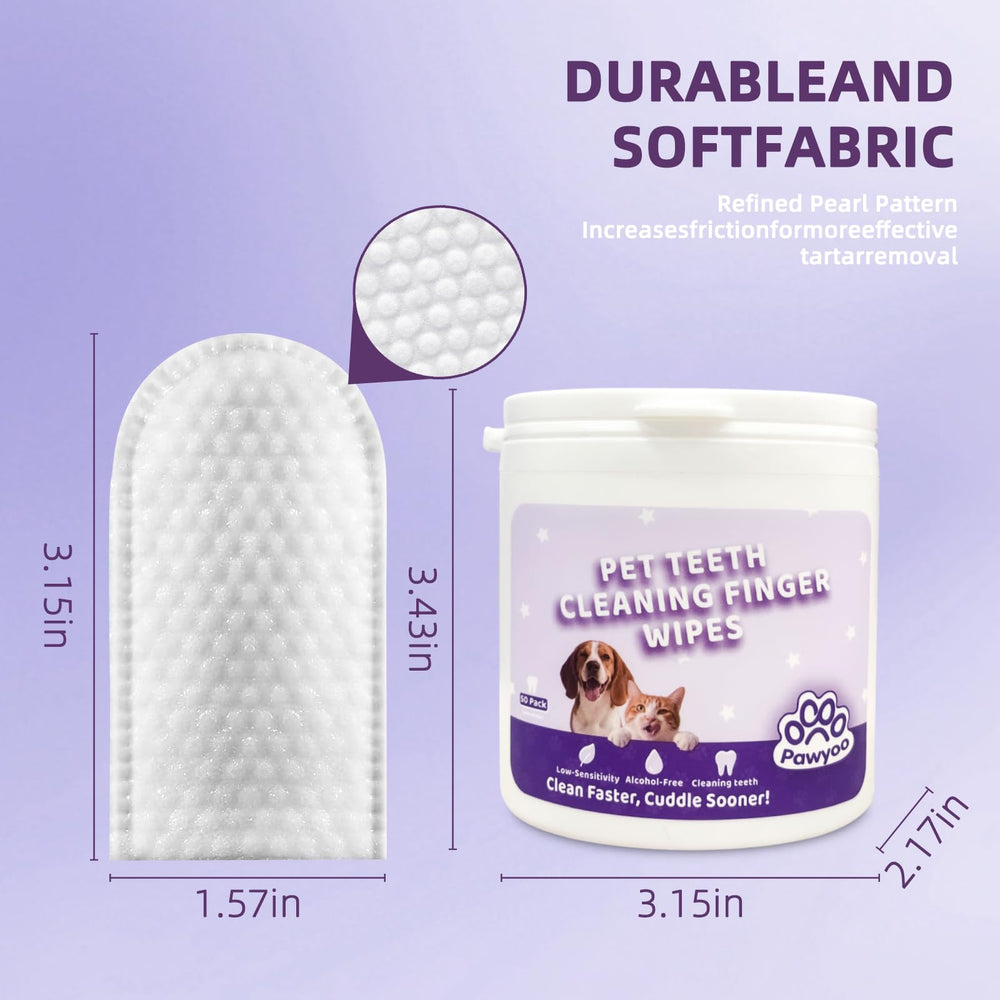 Pawyoo lingettes dentaires menthe fraîche – haleine plus fraîche