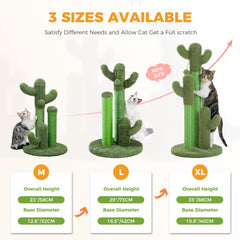 PAWZ Road cactus-postes-tissus-doux-hauteur-variable: surfaces douces et griffage adaptable.