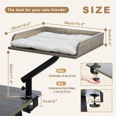 PAWZ Road chat-lit-bureau reglable, ajustement facile pour toutes les tables.