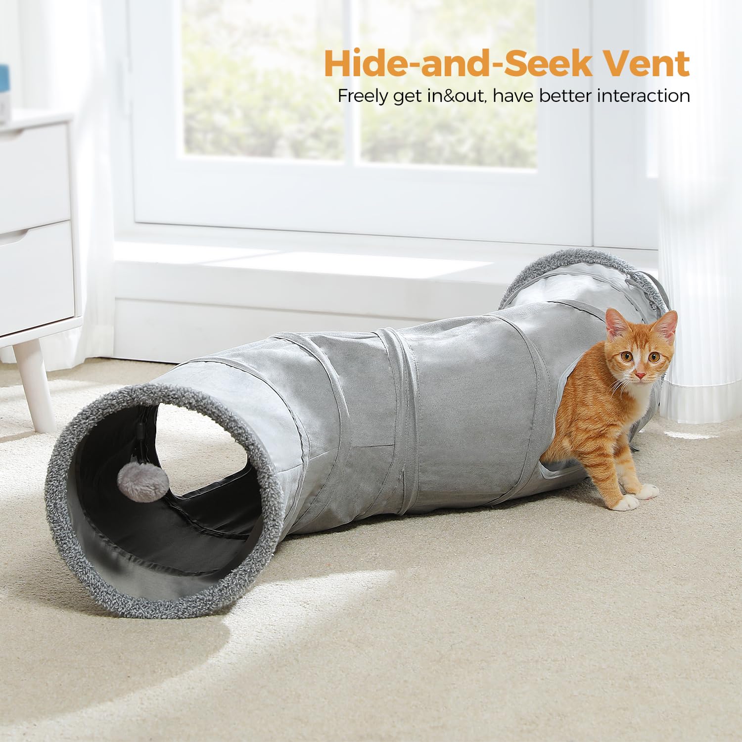 PAWZ Road tunnel chat longueur 46 pouces inspire mouvement et exploration.