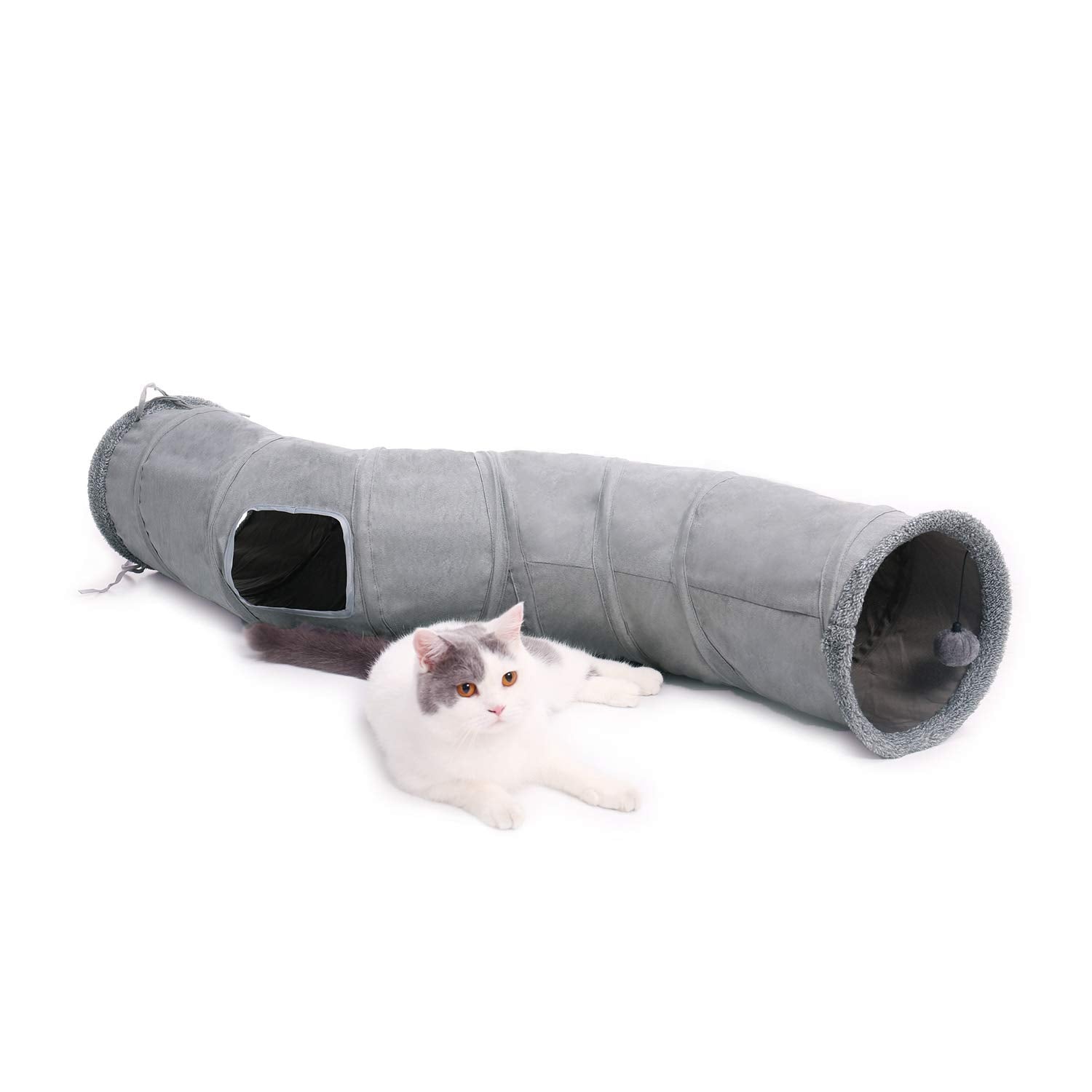 PAWZ Road tunnel chat S déployé offre un espace de jeu intérieur sécurisé.